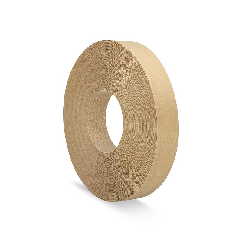UNMAR Birch Wood Veneer Edge Banding 1 inch x 50 ft Pre Glued Adhesive Edging Trim Tape Iron On Flexible Strip Roll Laminate Cabinate Countertop Furniture Shelf MDF Board Paintable Molding Easy Trimmer - Image 1